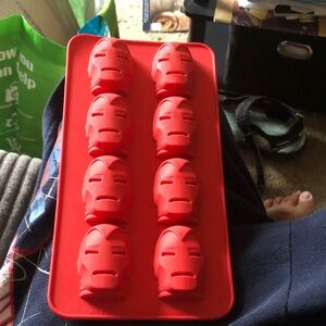 Red Superhero Face Ice Mold Tray - Kids Toy